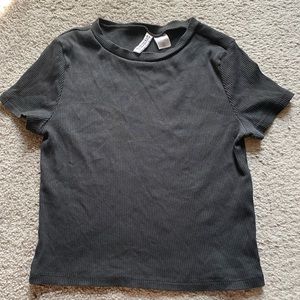 H&M (Divided) black ribbed crop top